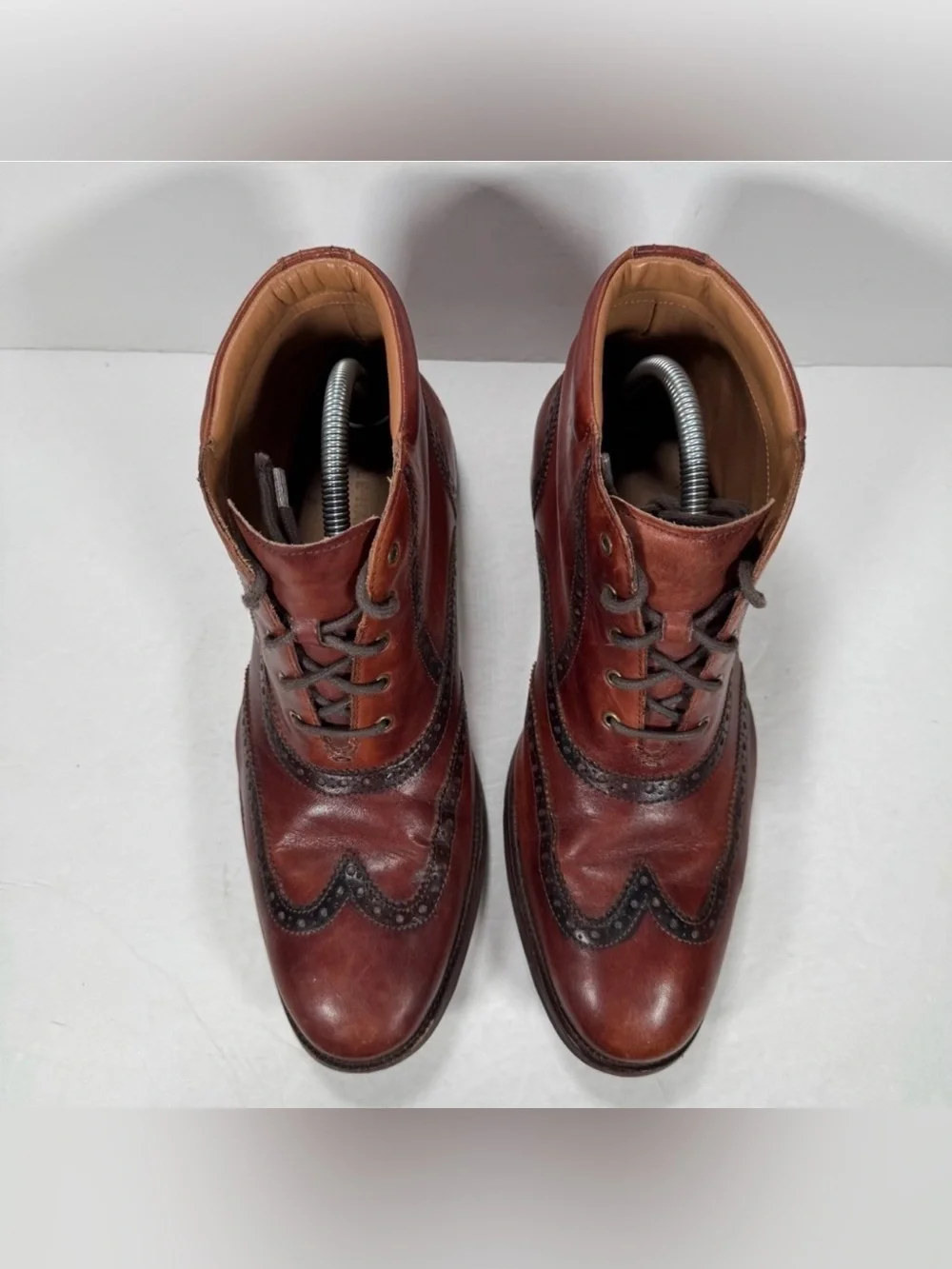 Cole Haan Brown Leather Williams Wingtip Lace Up Chukka Boots Men Size 10W